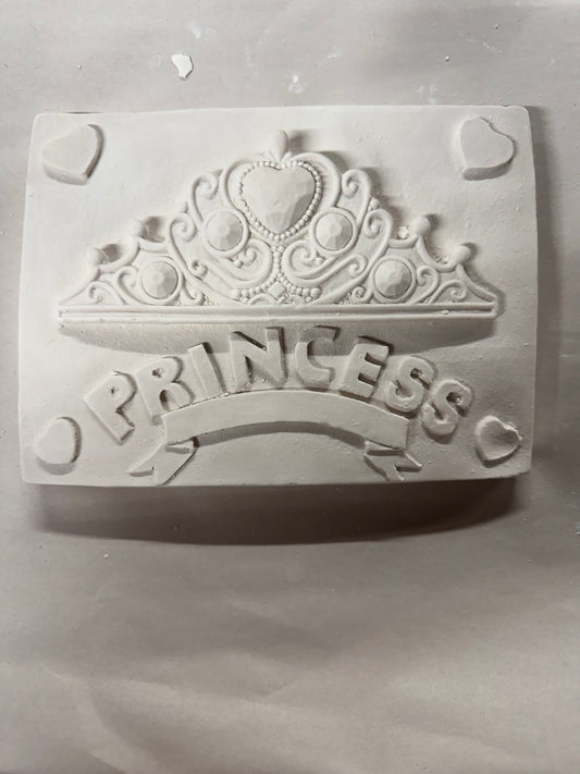 Rectangular princess plaque